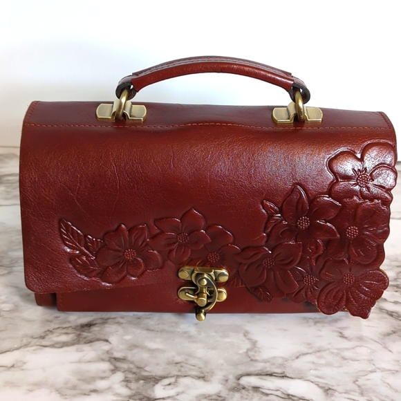 Patricia Nash Handbags - Patricia Nash Leather Charonne Satchel Hand Cut Tooled Bag⚜️